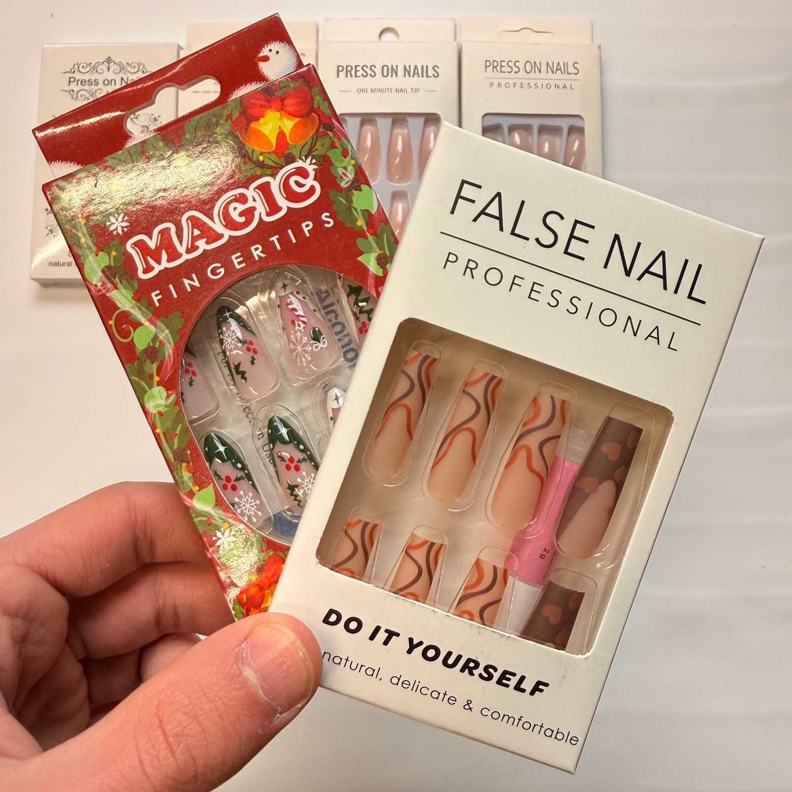 Lot of 10 Pack of 24 New False Press On Nails Assorted Designs and Colors №N9