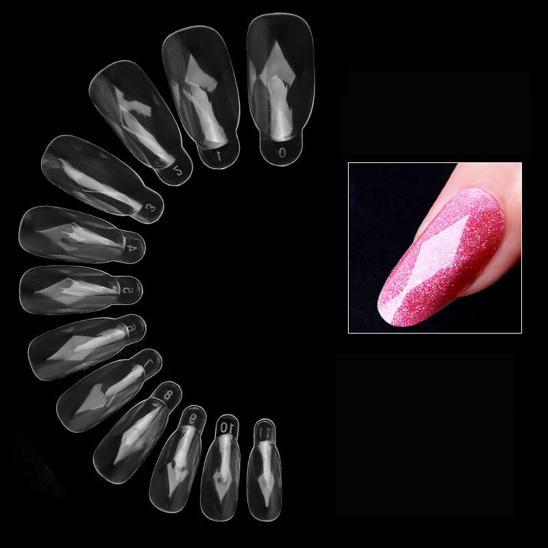 120Pcs Quick Building Mold Tips Nail Forms Finger Extension Nail Art Tools Clear