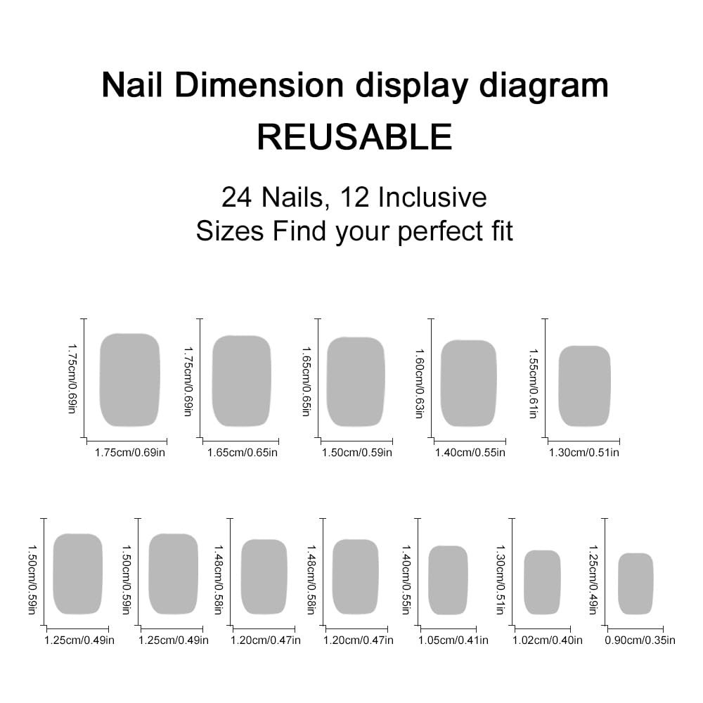 Short Square Press on Nails Rainbow Striped Fake Nails Summer French Tip Acry…