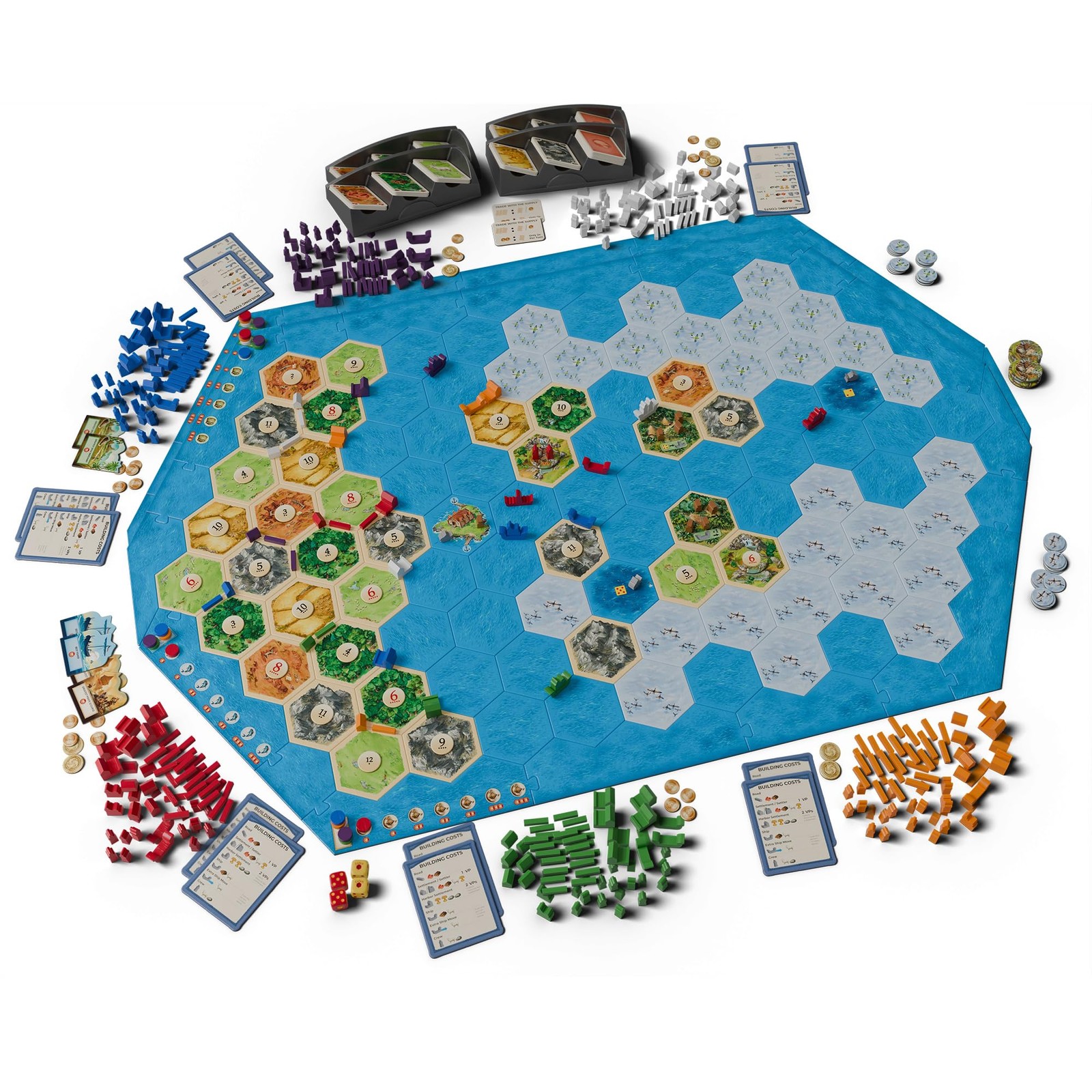 CATAN Explorers & Pirates 5.82 x 1.69 x 0.1 = 0.94 cubic inches, 6th Edition