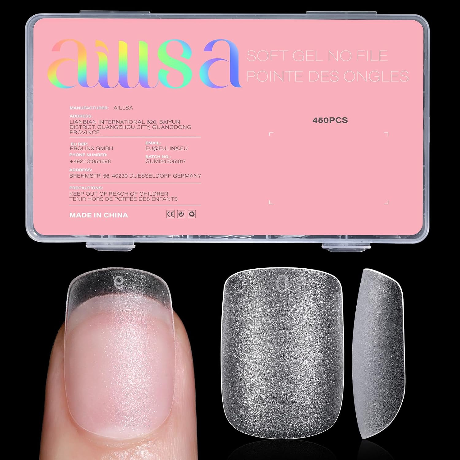 Extra Short Square Nail Tips Full cover Clear Nail Tips Matte | No Need Files Up