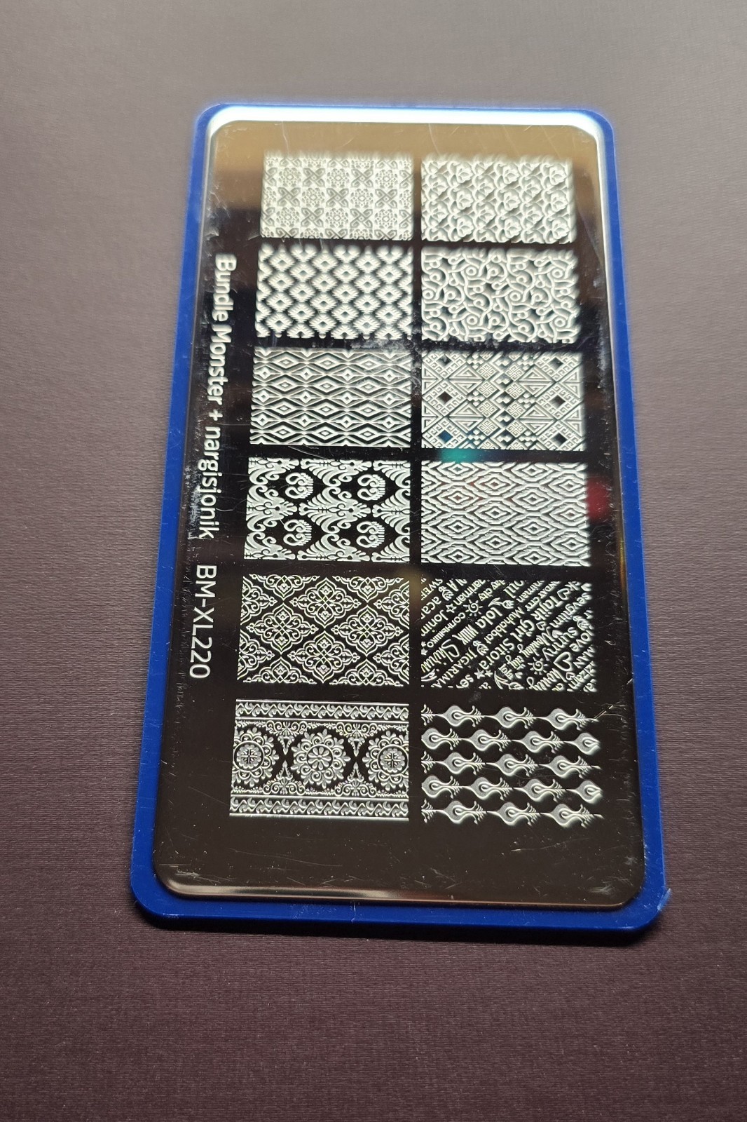 BM-XL220 Bundle Monster + Nargisjonic Maniology Art Collab Nail Stamp Plate HTF