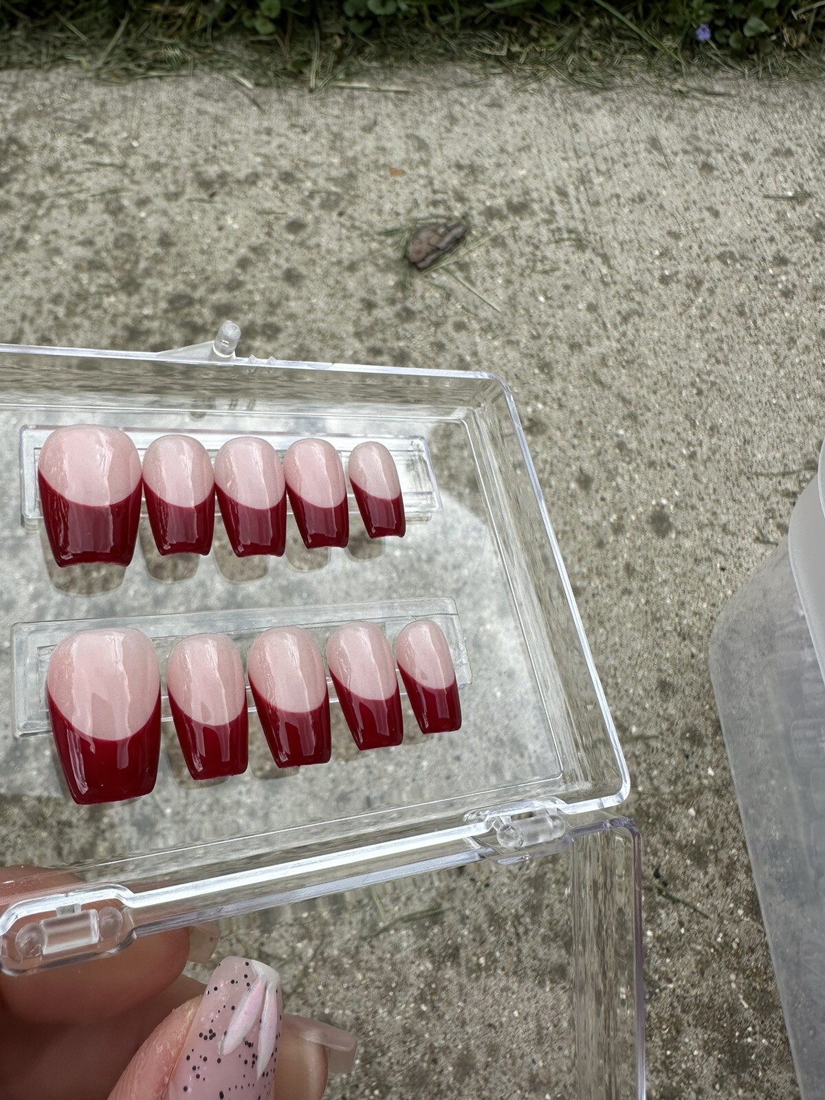 Handmade Gel Short Length Ballerina Press On Nails Size Medium