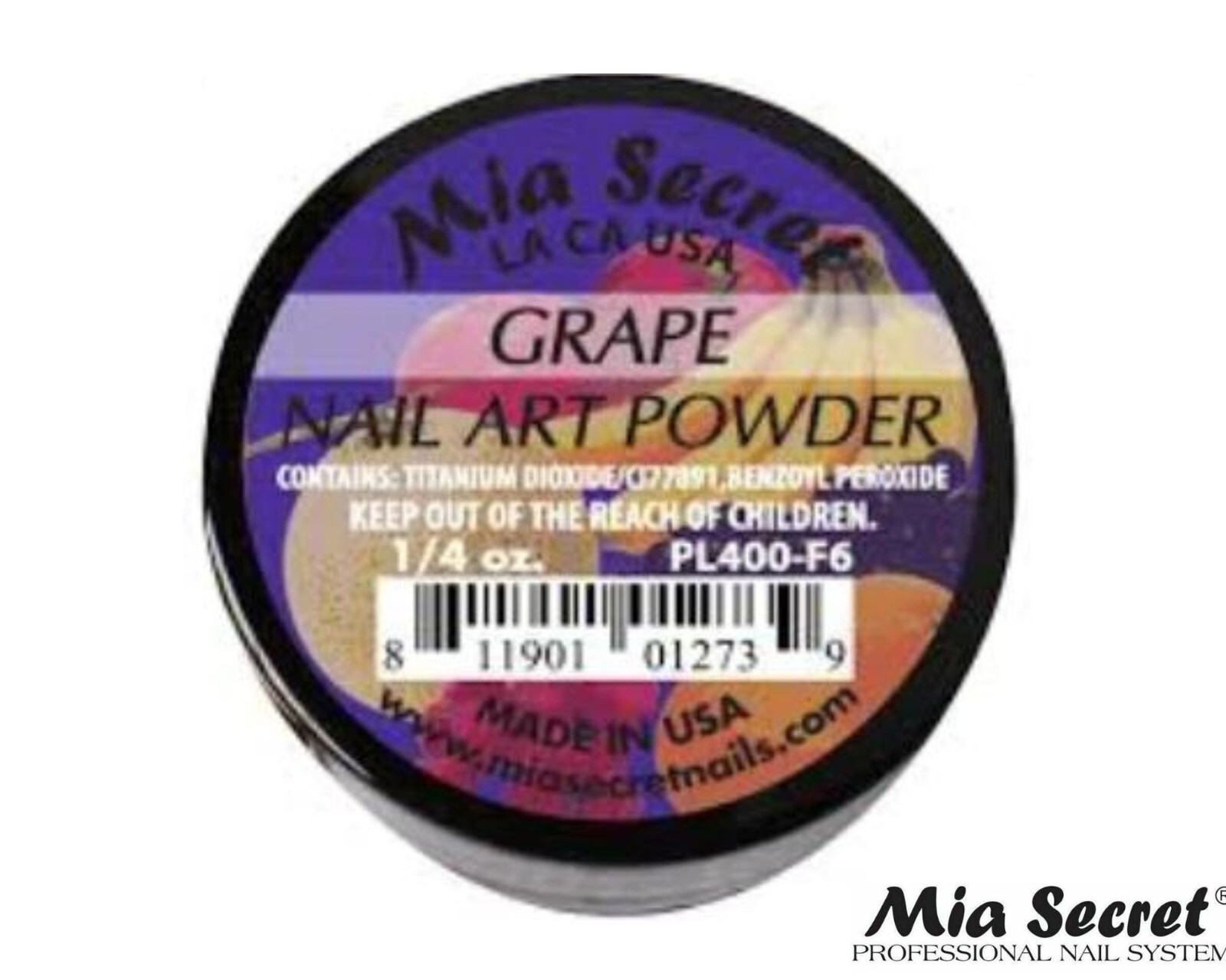 Mia Secret Nail Art Powder Fruity Collection (GRAPE) 1/4oz