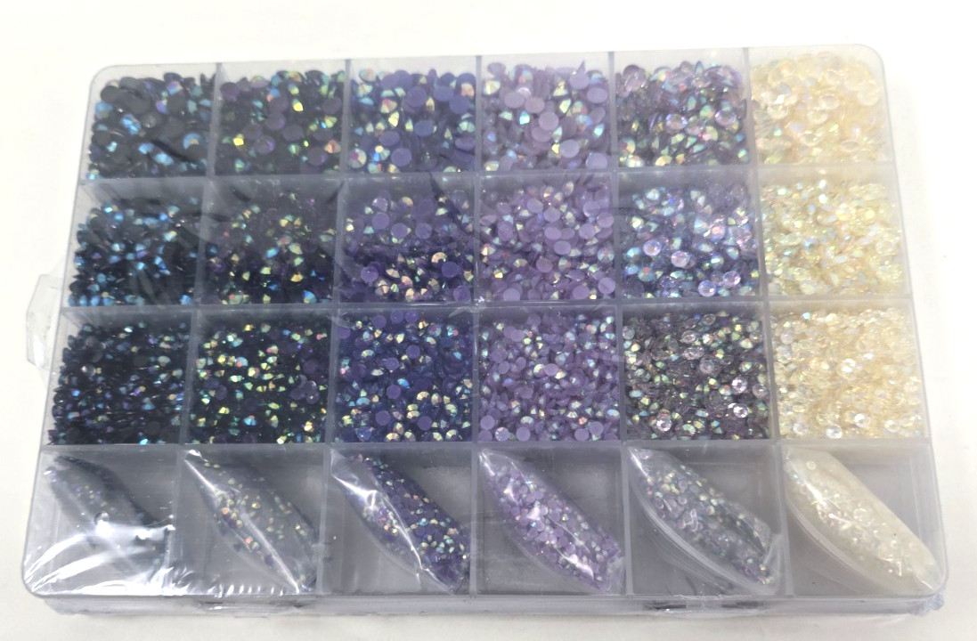 Rhinestones for Crafts Kit Jelly AB for Tumblers for Nail Art Brushes Tweezers