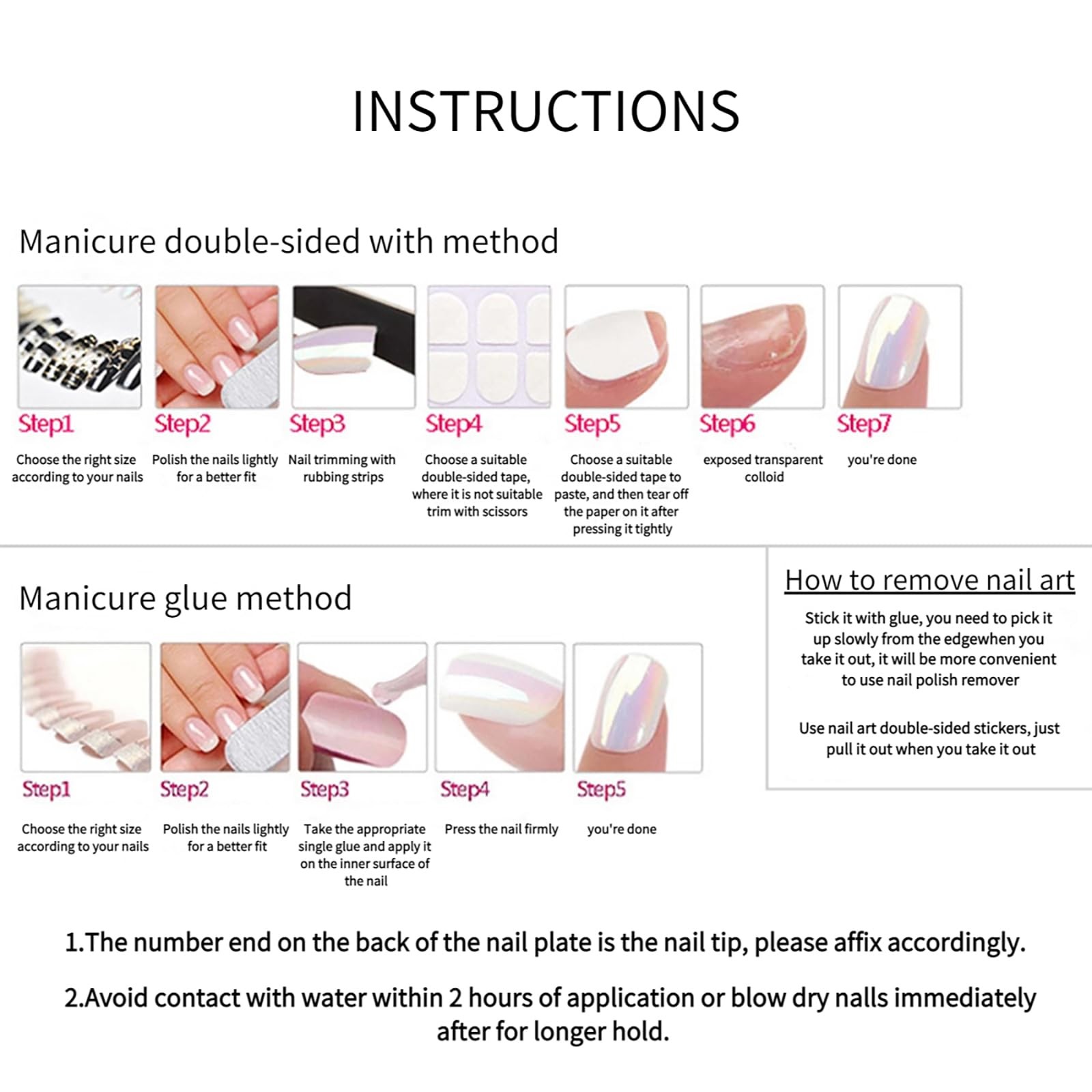 24Pack Medium Press on Nails Nails Square Fake Nails RTKFZE Medium Long Acryl…