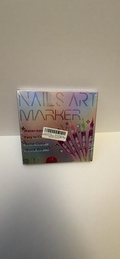 12 Colors Nail Art Pens Set 3D Nail Polish Acrylic Paint Pens Art Design