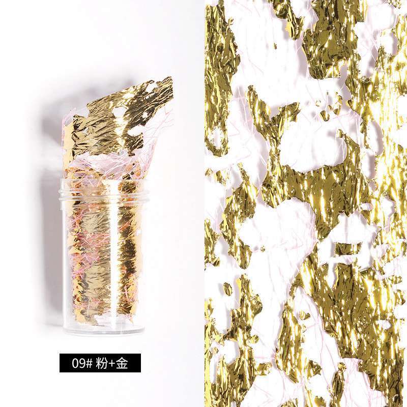 3D Mesh Nail Sticker Tape Adhesive 1PC Silk Gold Silver Net Line Foil Nail Art