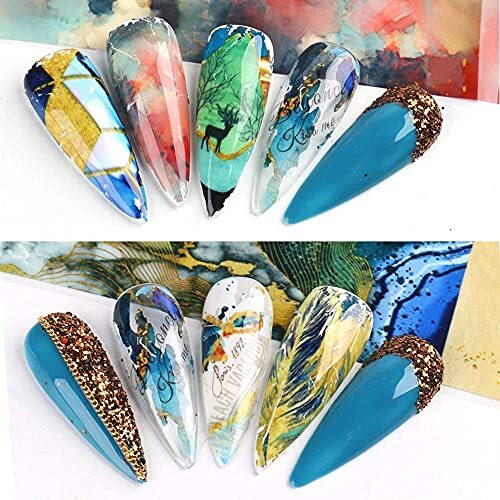 Marble Nail Art Foils Transfer Stickers Nail Art Supplies Foil Transfers 4