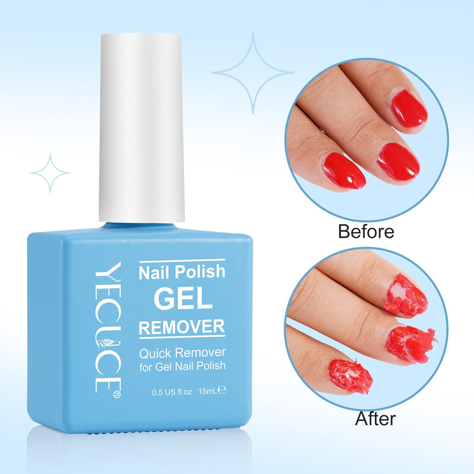 Gel Nail Polish Remover, Remover for Nails, 0.5 Fl Oz (Pack of 1)