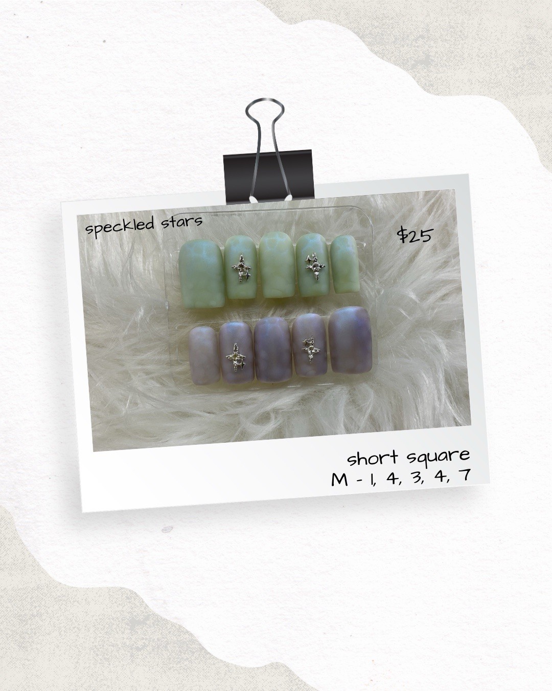 Custom Gel Press-On Nails Handmade 10-Piece