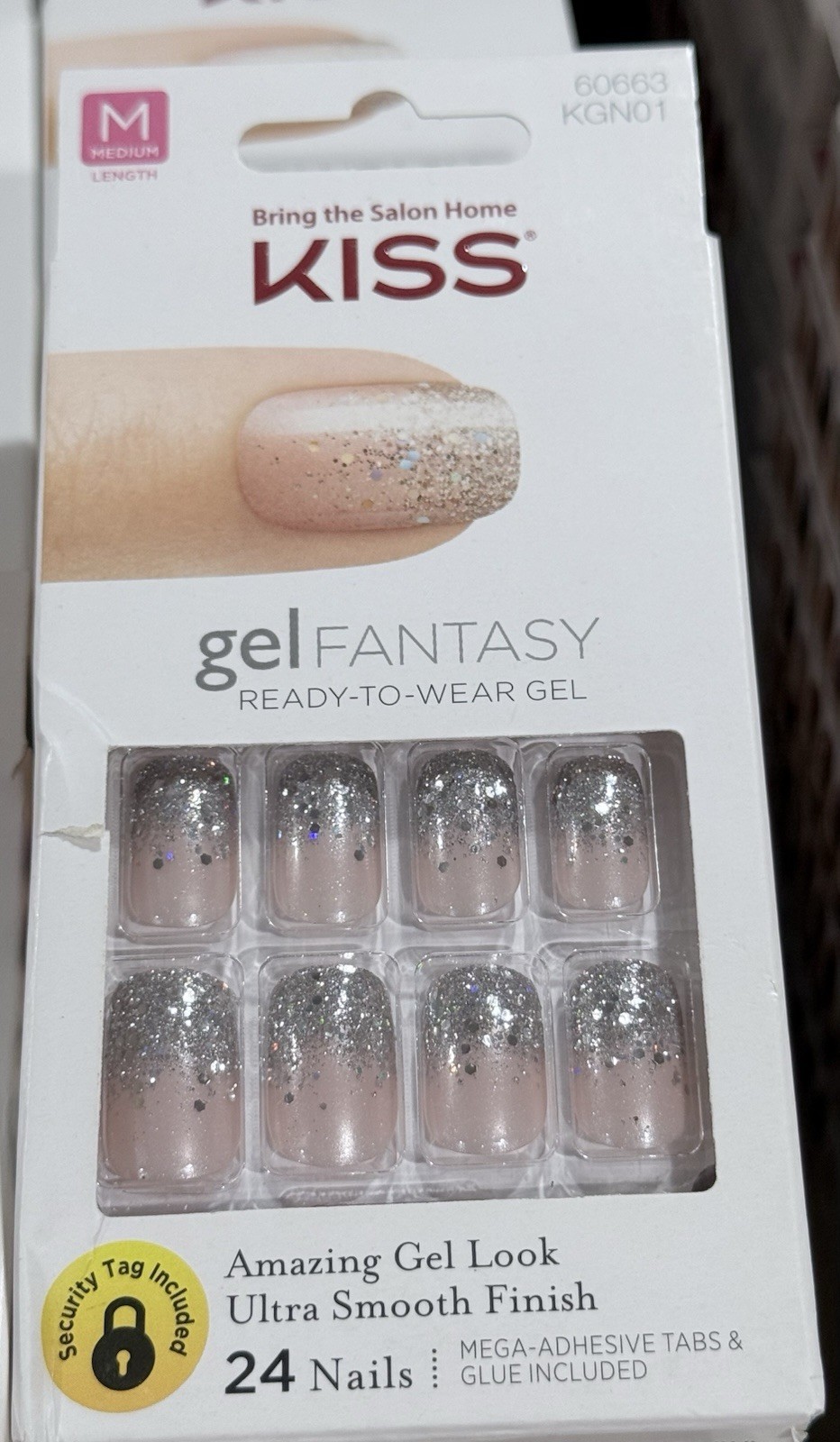 Kiss Nails GEL FANTASY, Glossy+Glitter~SHIP-DISCOUNT Available Buying +👀my Page