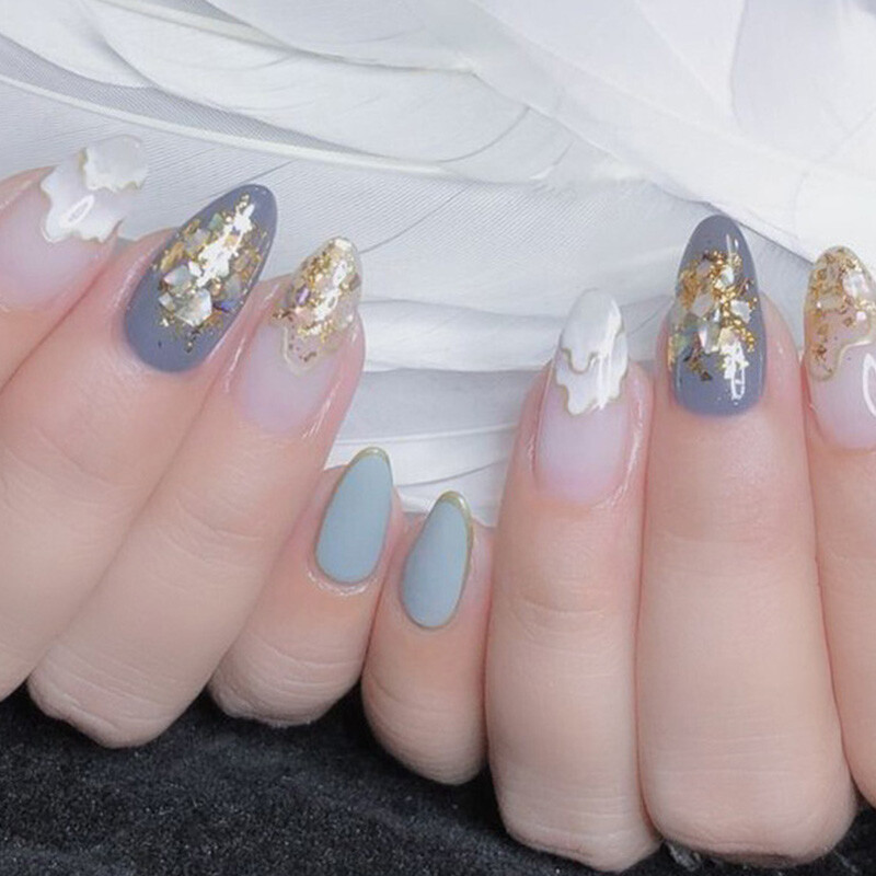 6 Grids Nail Art Abalone Shell Irregular Fragment 3D Charm Decoration Slice DIY