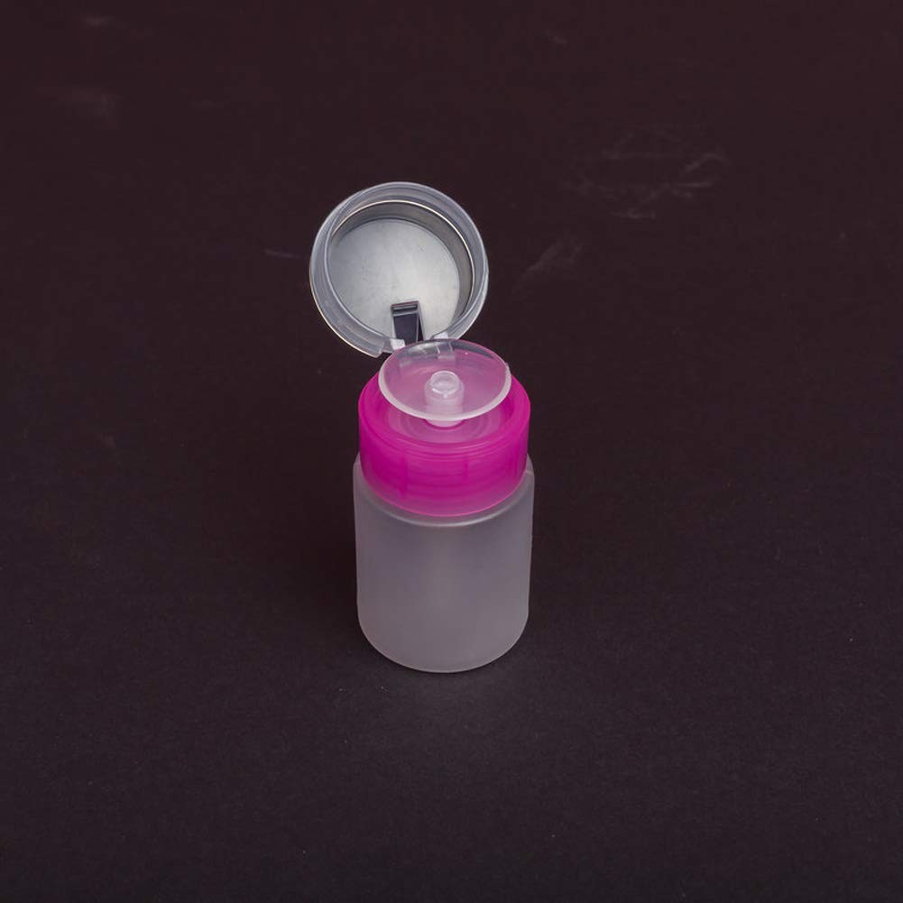 4 Pieces 60ml Push Down Empty Pump Dispenser Bottle Nail 4 Count (Pack of 1)