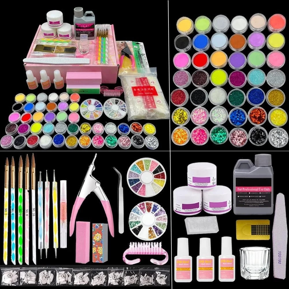Acrylic Nail Kit, Full Set for Beginners Professional 42 in 1 Acrylic
