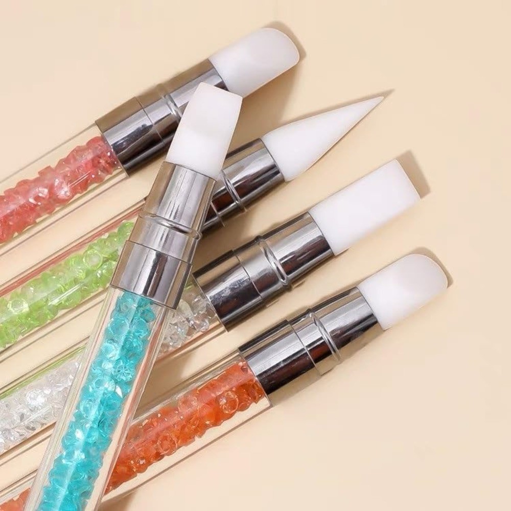 Tipped Silicone Nail Art Pen for Acrylic Resin Design Foil Carving Drawing