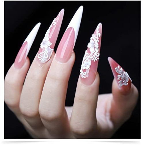 300 Pack of Stylish Middle Long Stiletto Nail Tips for Gorgeous Nail Designs