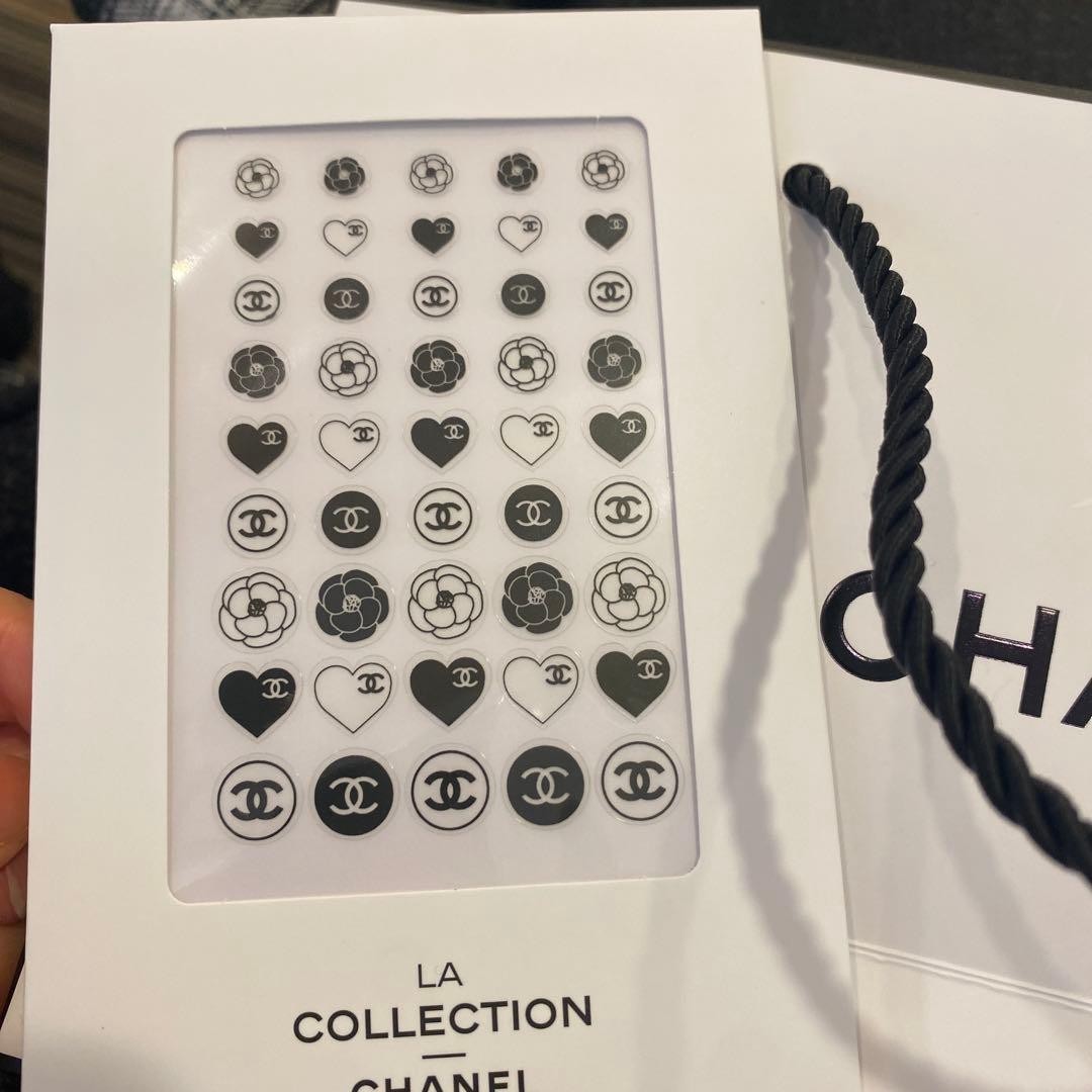 Chanel Nail Art Deco Stickers Genuine Logo Heart Camellia Made in France