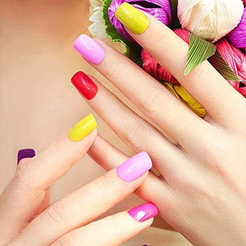 Nail Polish Strips – Solid Color, 24 Sheets Adhesive Nail Polish Assorted