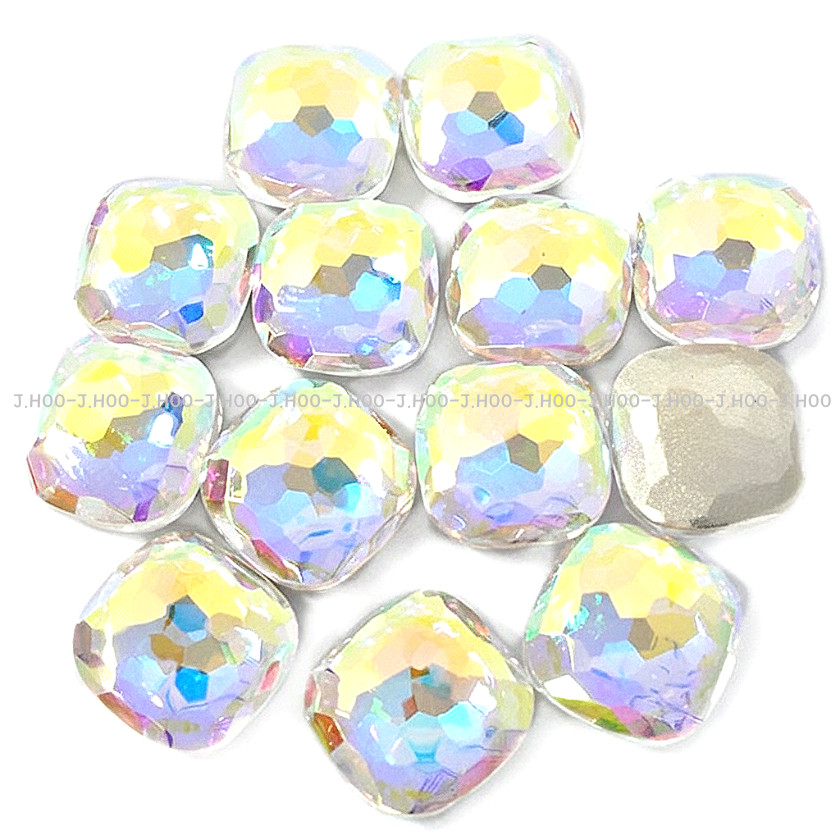 J.HOO Crystal 8483 Cushion V-Cut Fancy Rhinestones 8mm Nail Art (6pcs)