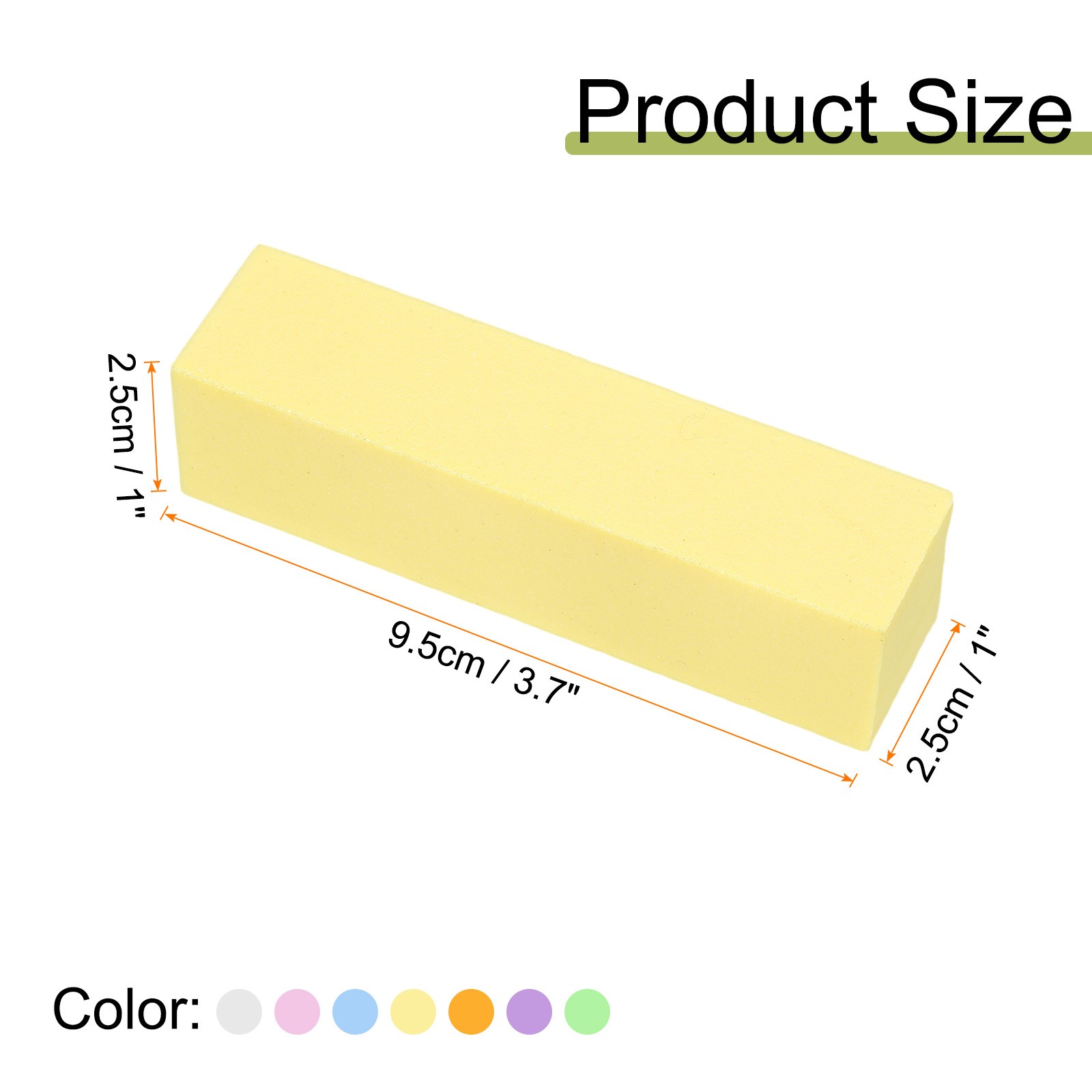 10pcs Nail Buffer Block 120 Grits Nail File for Nail Buffing, Mix Seven Colors