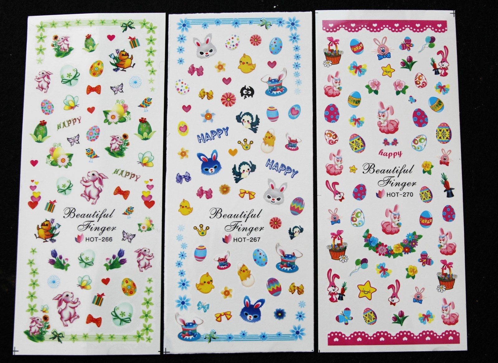 Easter Water Decal Nail Art Stickers Bunny Rabbit Eggs Chicken Holiday Animal