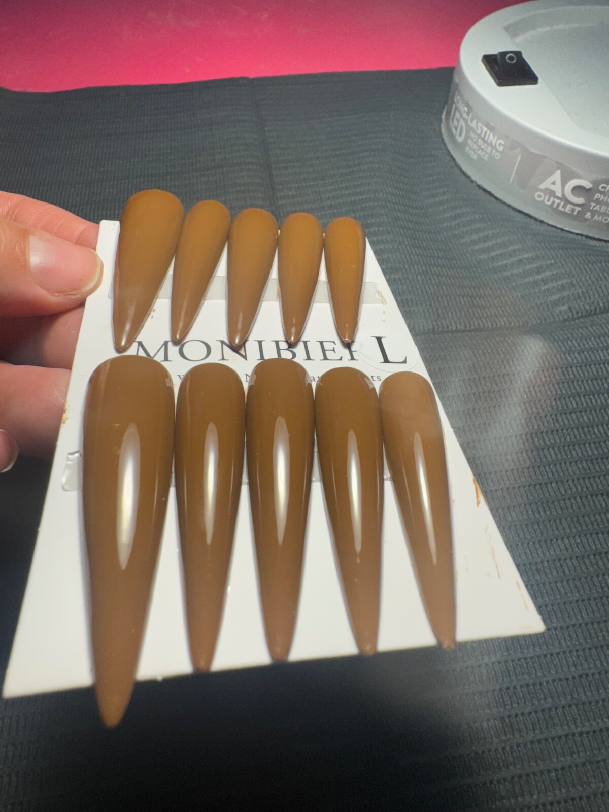 Press on nails chocolate extra long size large