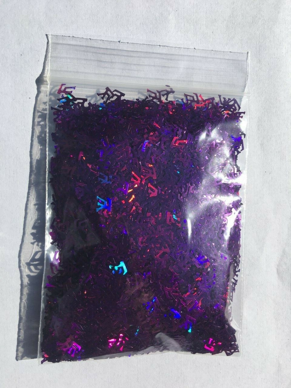 Solvent Resistant L Shape Glitter (Purple) Nail Gel Art Face Crafts DIY-1tsp-US
