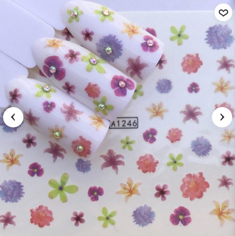 Flower, Floral Nail Art Water Decals DIY Nail (Group 7)