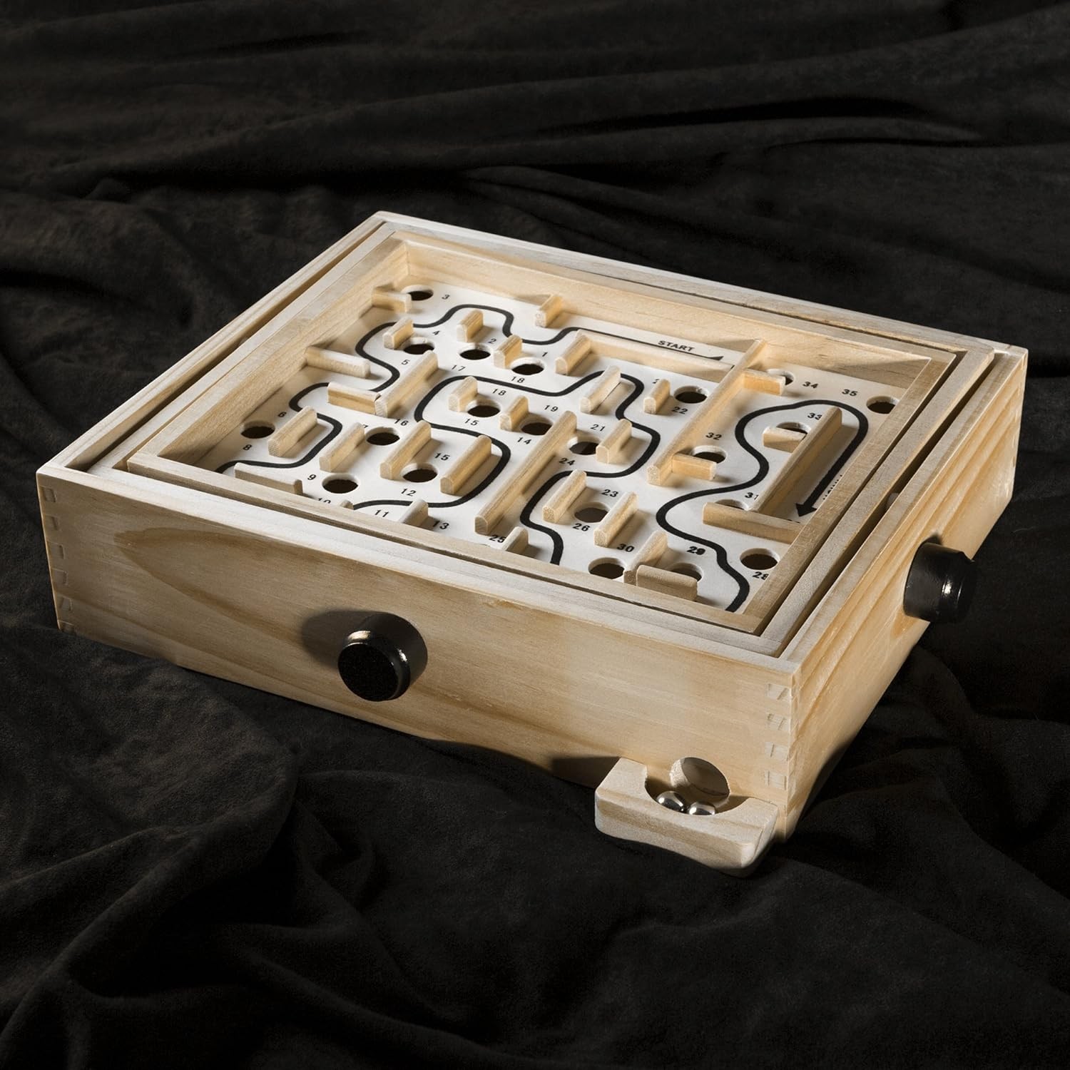 Labyrinth Wooden Maze Game with Two Steel Marbles, Puzzle for Adults,…