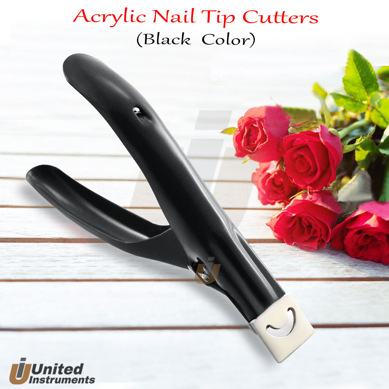 Manicure Acrylic Tips Cutter Black False Nail Clipper U Edge Nail Scissors Salon
