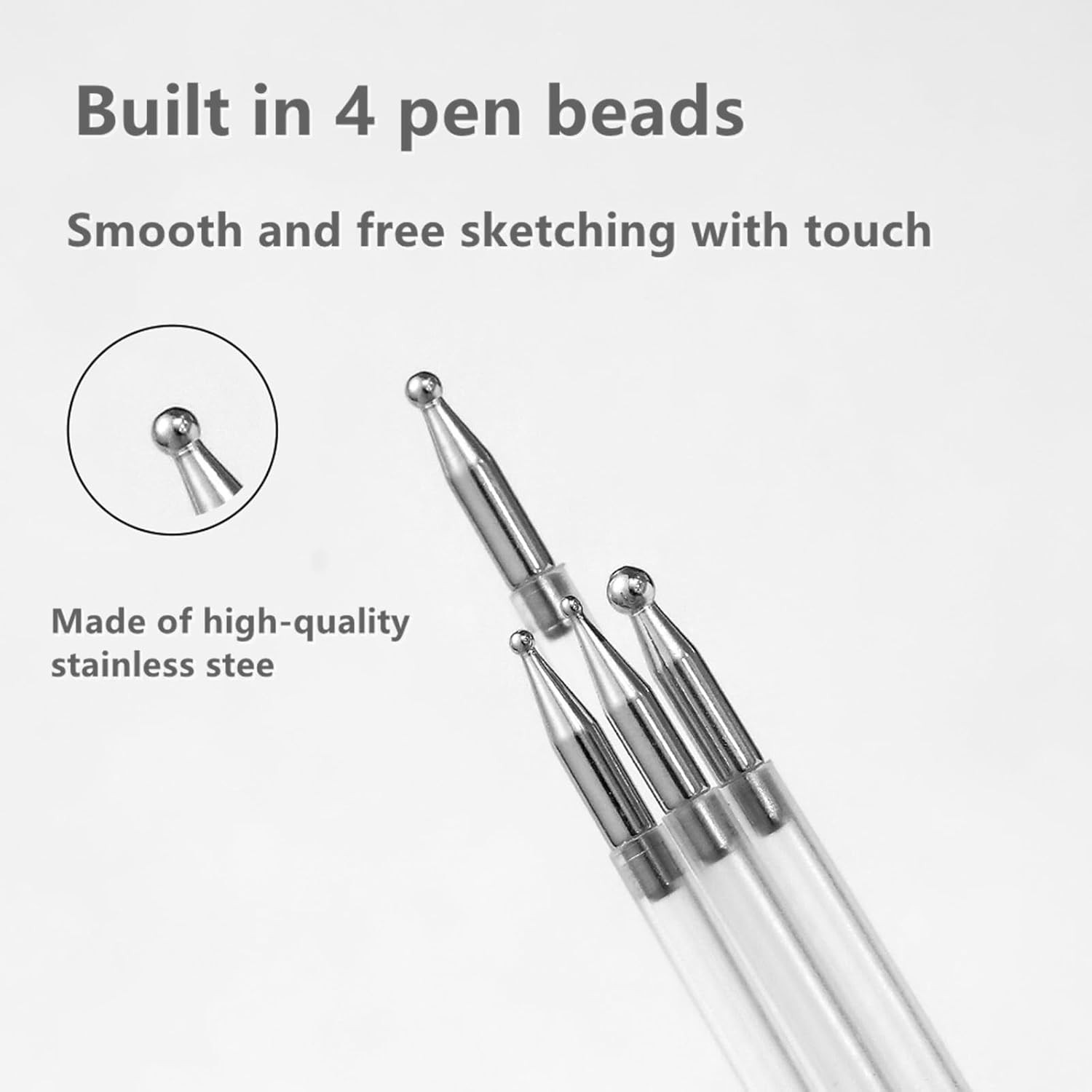5 in 1 Nail Art Dotting Pen – Ballpoint Design Kit, Professional Tool