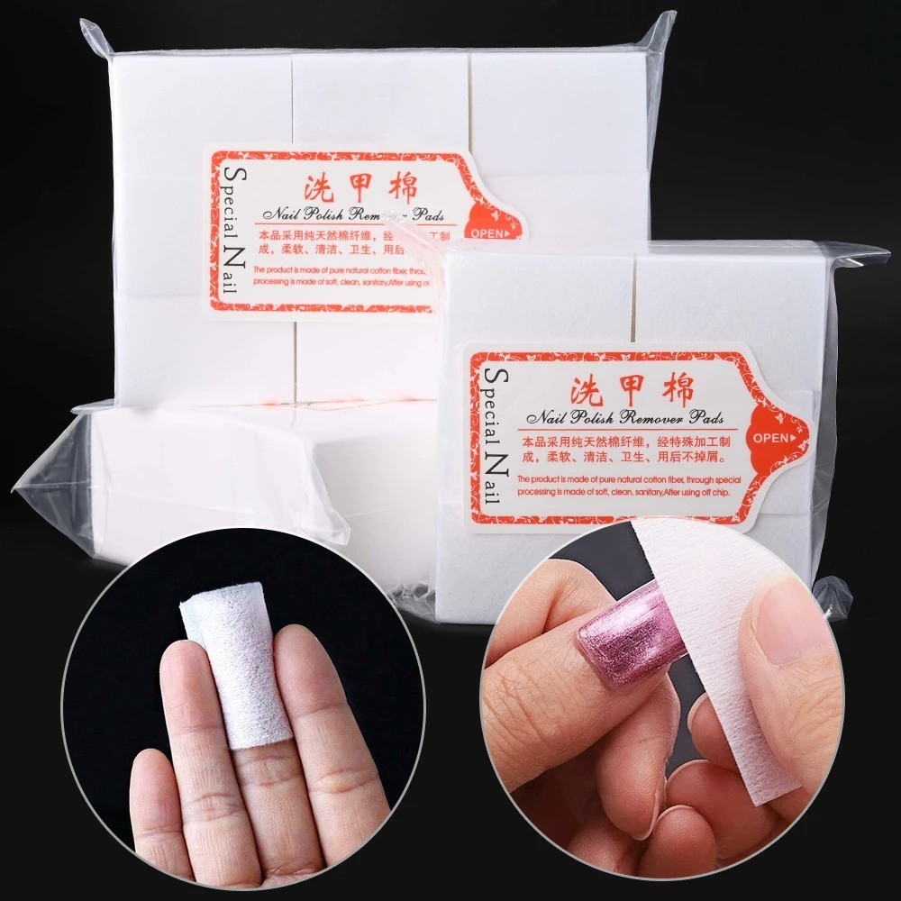 1000/600/500/100pcs Lint-Free Nail Cotton for UV Gel Polish Removal Wipes Paper