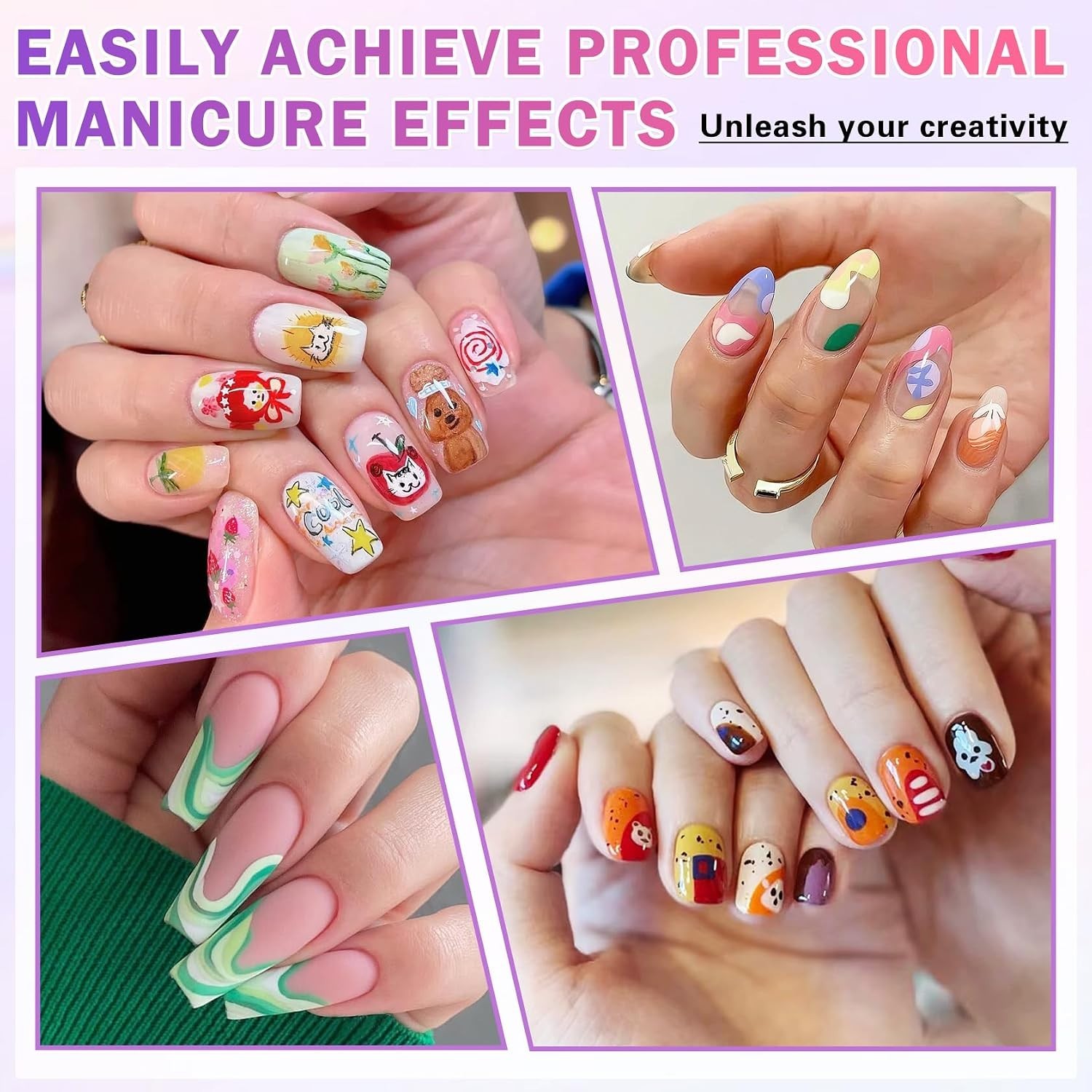 Vibrant Acrylic Nail Art Pens Set – Easy Application & Waterproof Formula