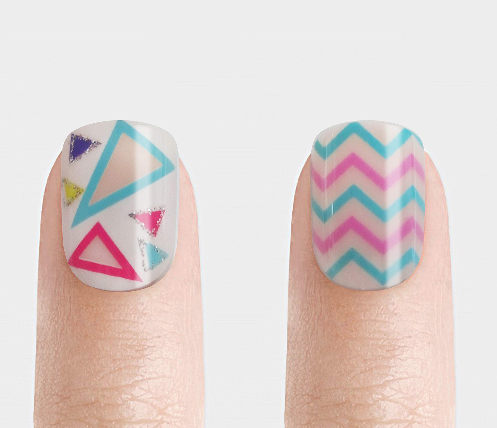 5PACK 120tips Artificial Preglued Junior Sticker Nails For (Color Changing)