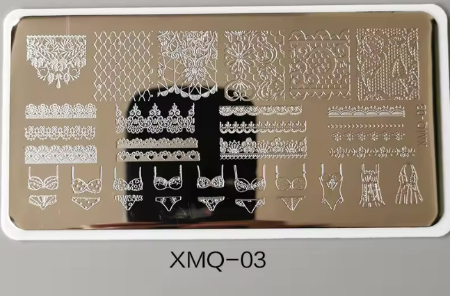 Nail Stamping Plate – Lingerie & Lace – XMQ-03 – new
