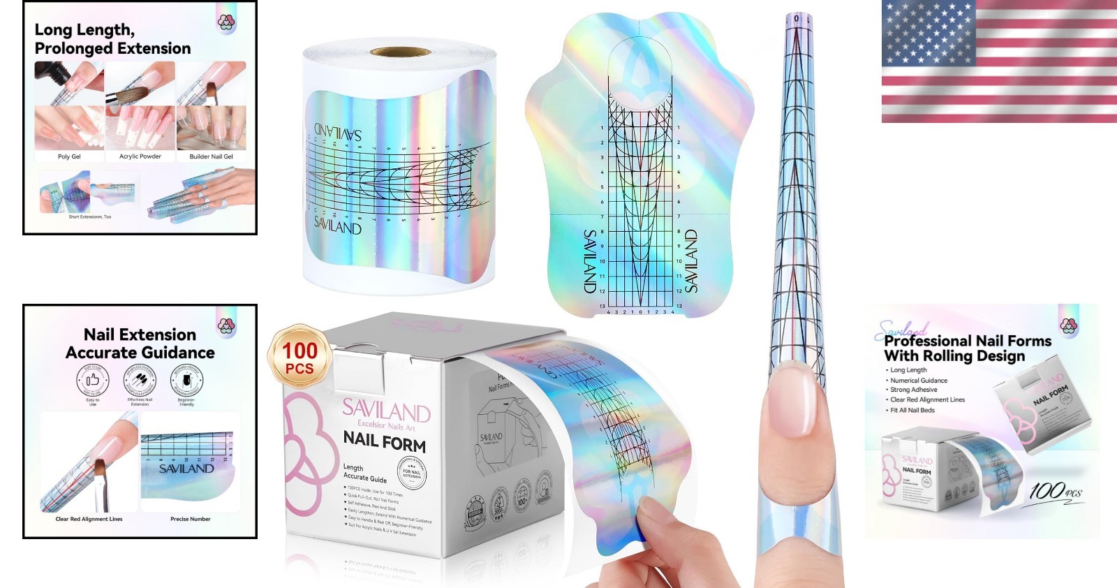 High Quality Long Length Nail Forms Self Adhesive for Professional Results