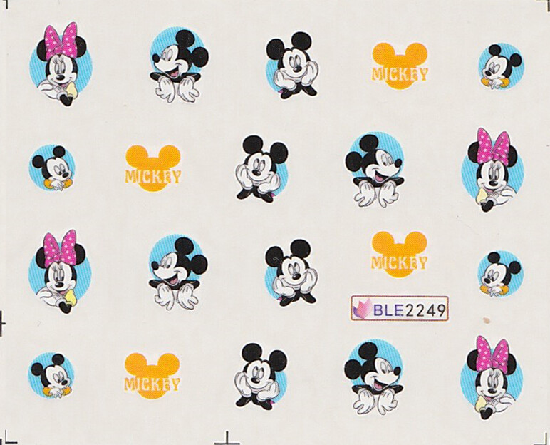 1-11 sheets Kids Mickey Mouse Nail Stickers Minnie Bow Ears Gift Goode Bag B-day