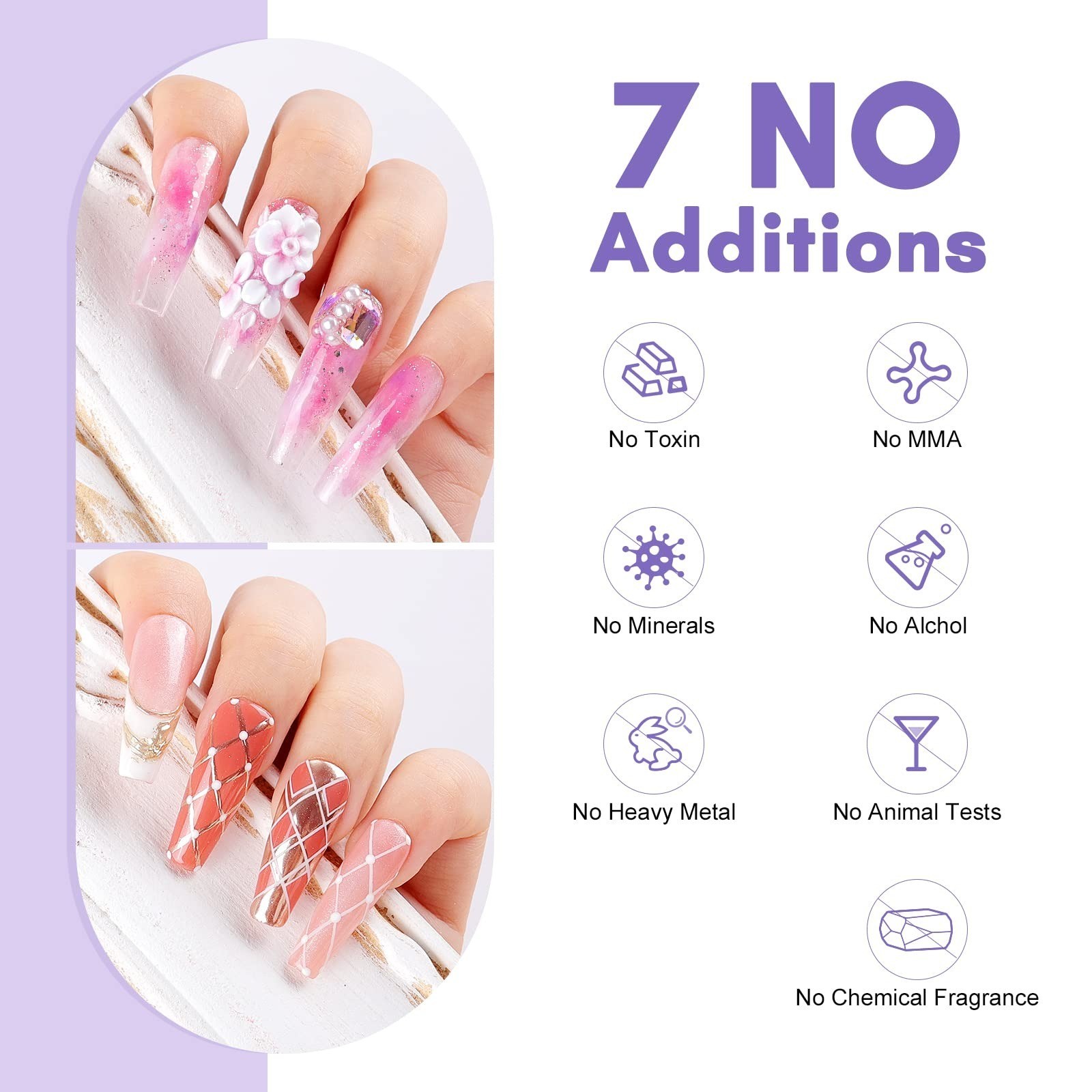 SAVILAND Acrylic Nail Kit with Drill: 15g White Pink Clear Acrylic Powder and Li