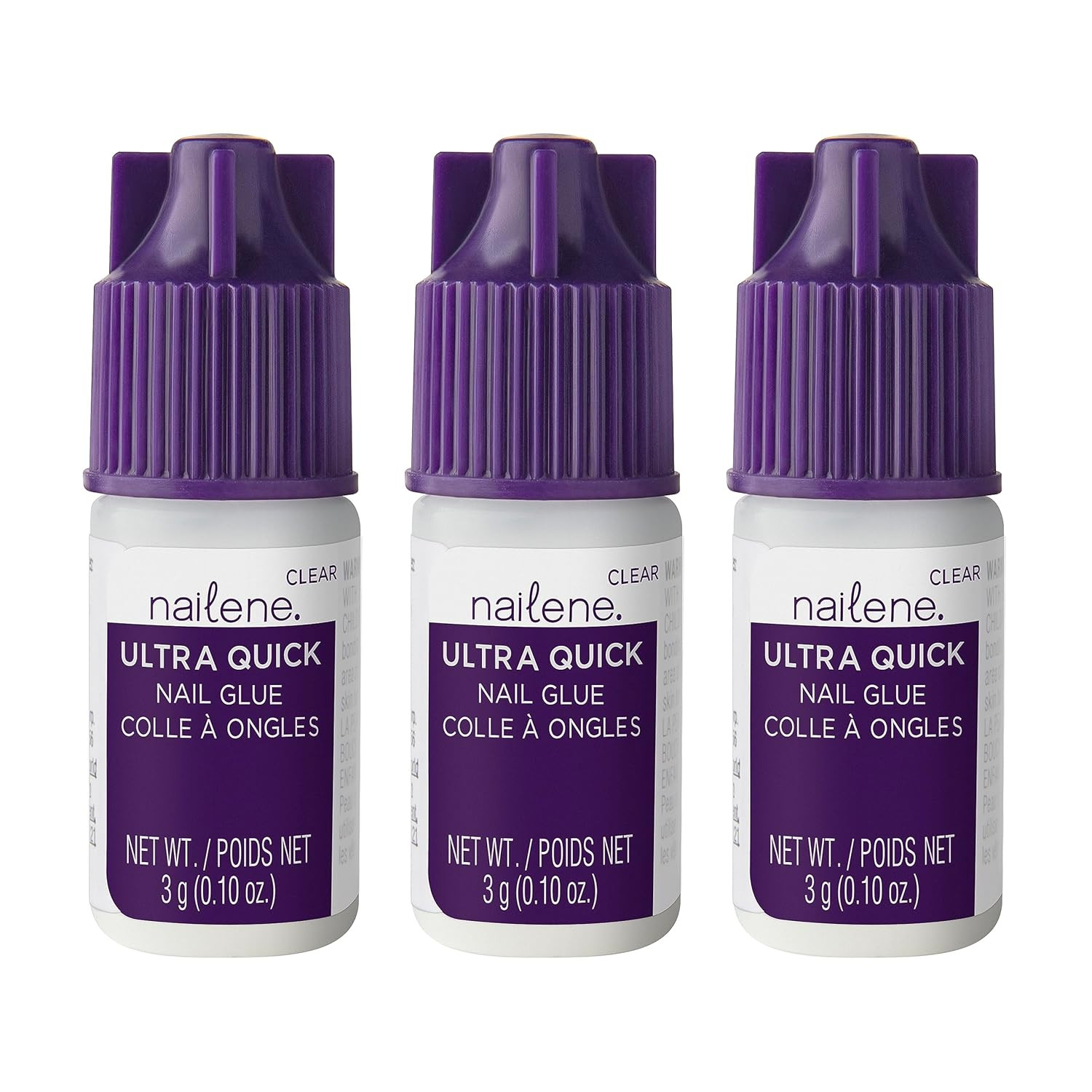 Durable Ultra Quick Drying Nail Glue Easy to Apply False Nail Glue – 3 Pack