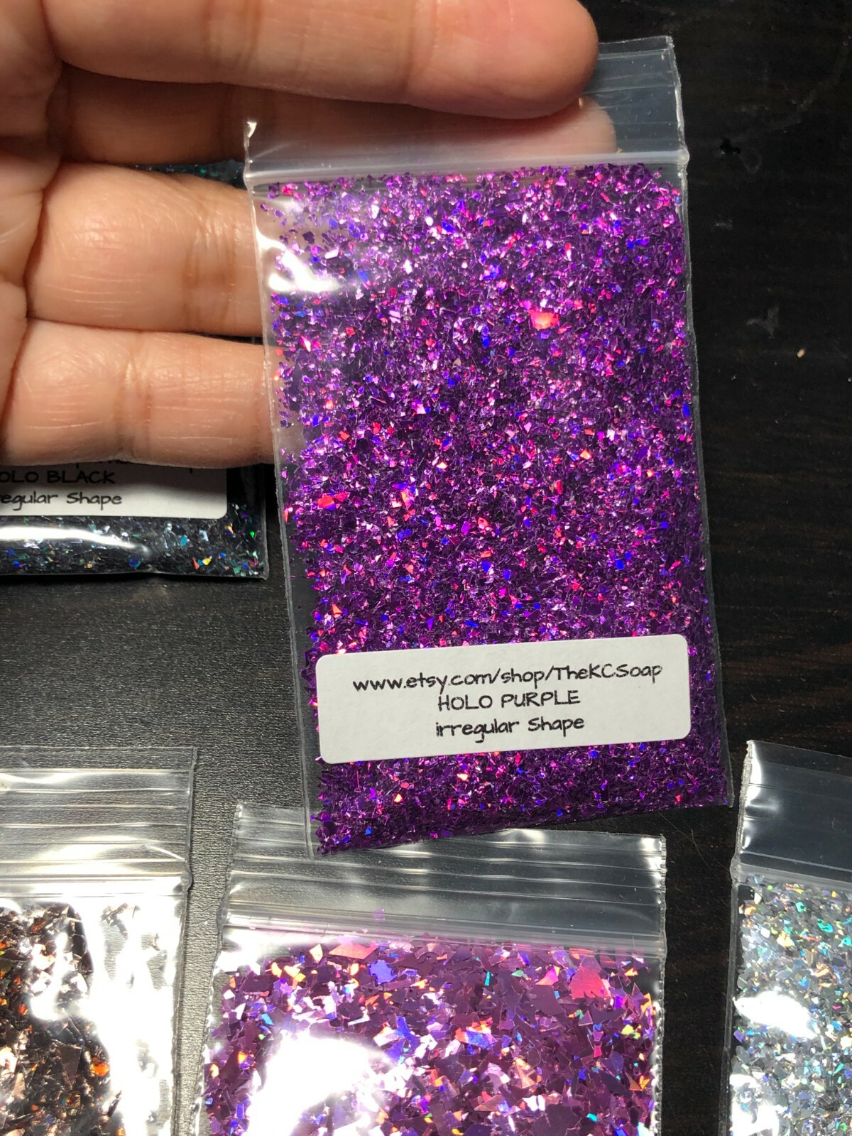 Holographic IRREGULAR SMALL Mylar Sheet Random Cut Size Flakes for nail decorati
