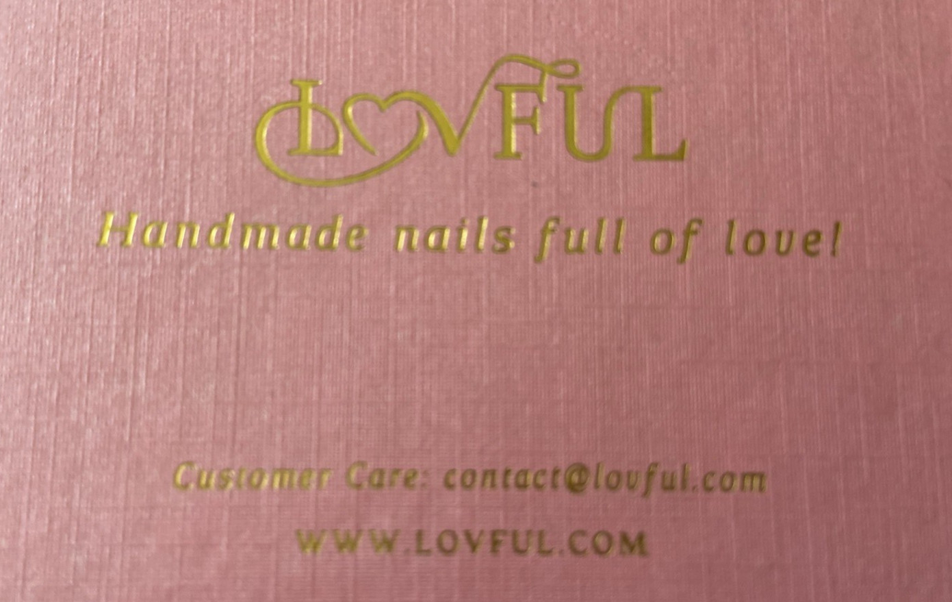 LovFul H141 Square Short Small Handmade Nails Pink *NEW*