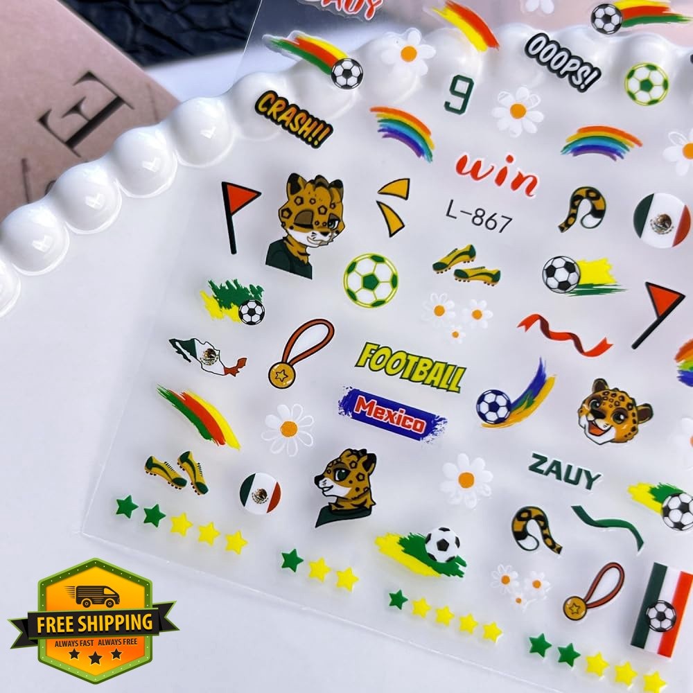 Sevgob Color A36 World Cup Nail Stickers