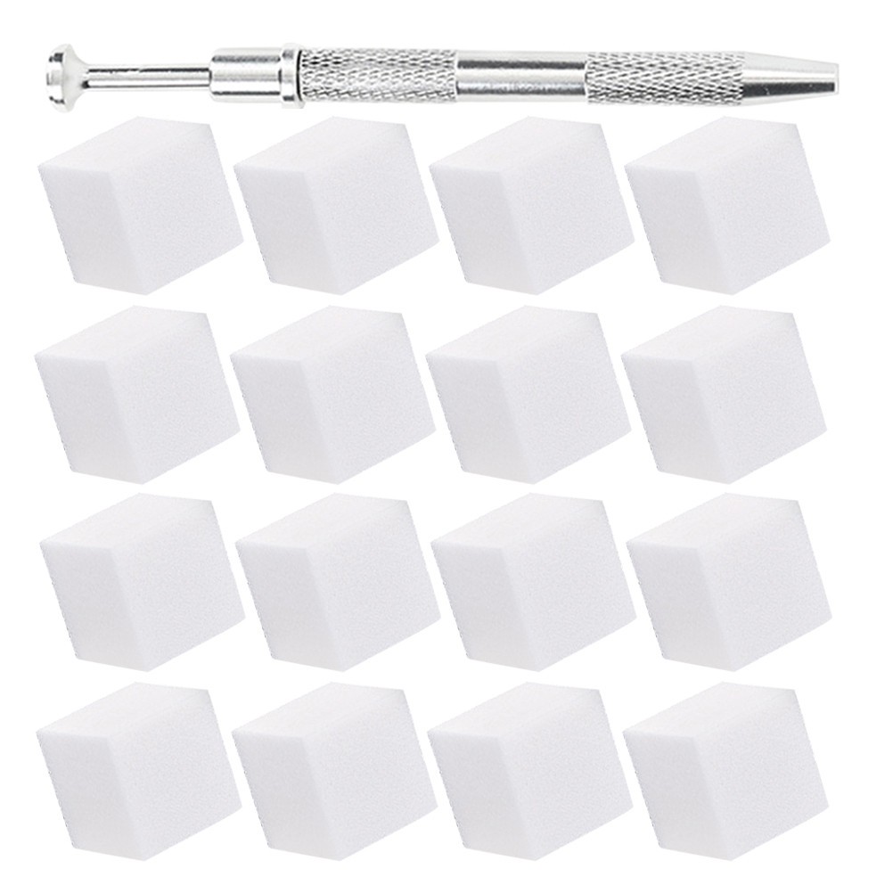 1 Set Durable Nail Sponges Kit for Color Fade Nail Art with Metal Pick-Up Tool