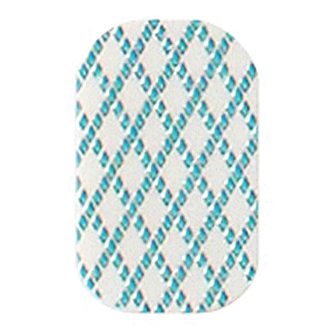 Polished Korea Design Nail Art Sticker Blue Diamond Mint Pattern 2pcs 3d Pattern