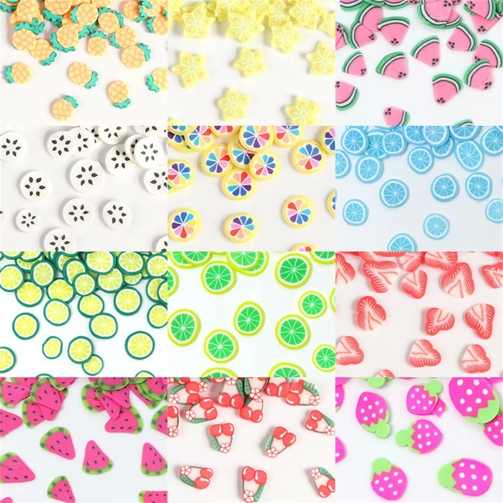 1000pcs Polymer Clay Fruit Slices • Mini Fimo Pieces for Resin & DIY Crafts