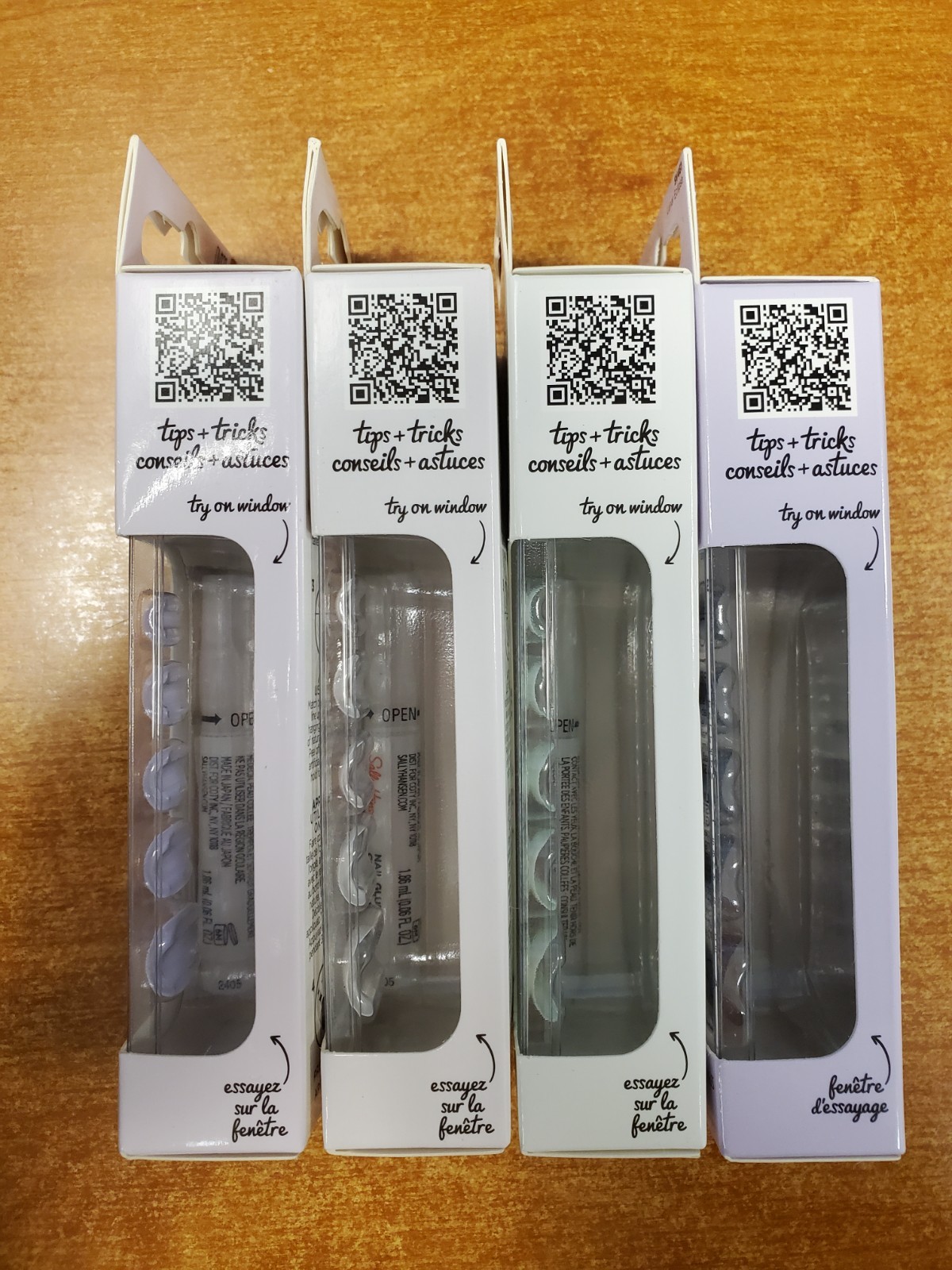 4 Pk: Sally Hansen Perfect Press-on Nails ASSORTED Medium Squoval (5C-3256)