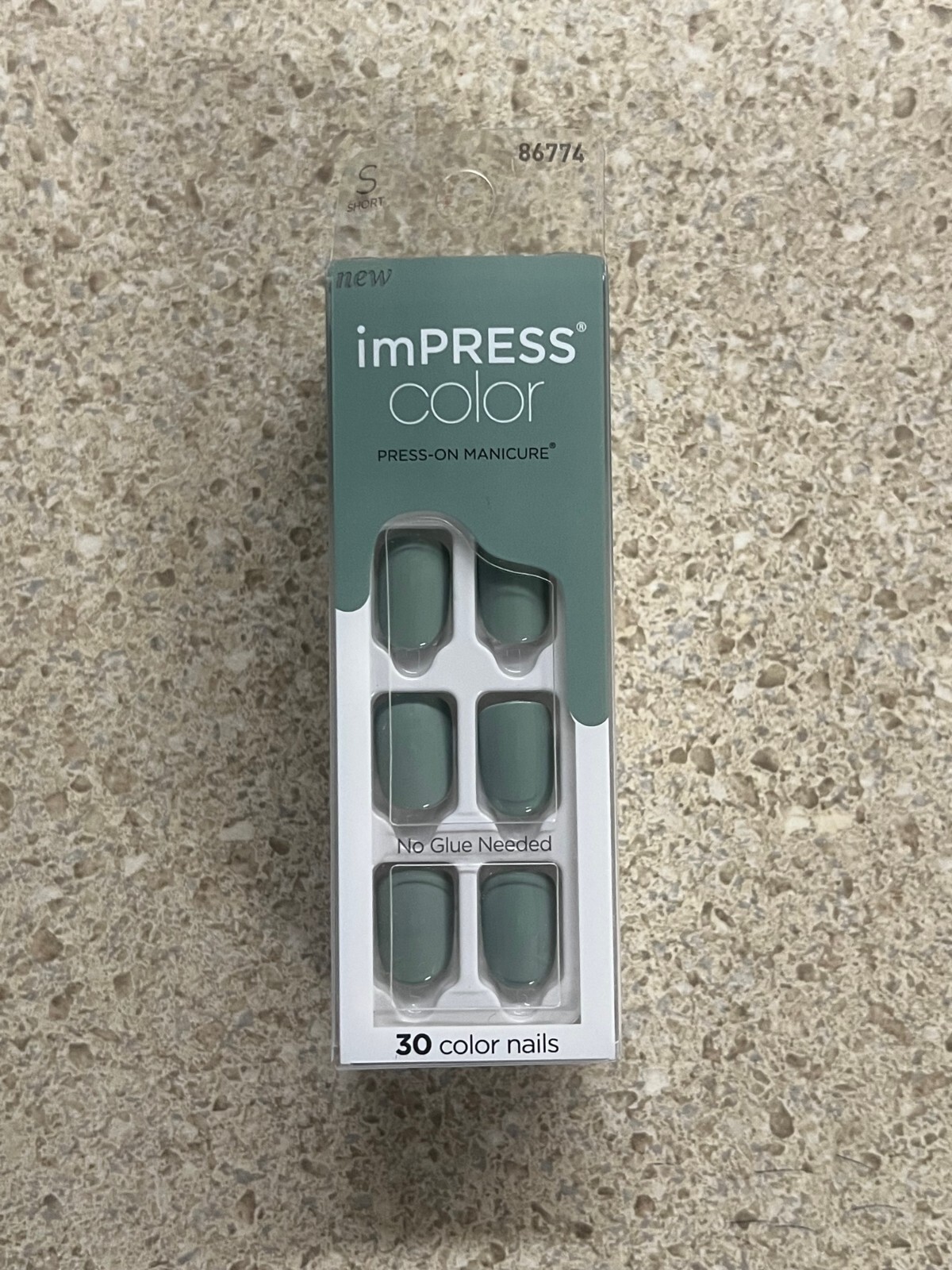 Kiss Impress Color Gel Press-on nails 034 Going Green 30ct New