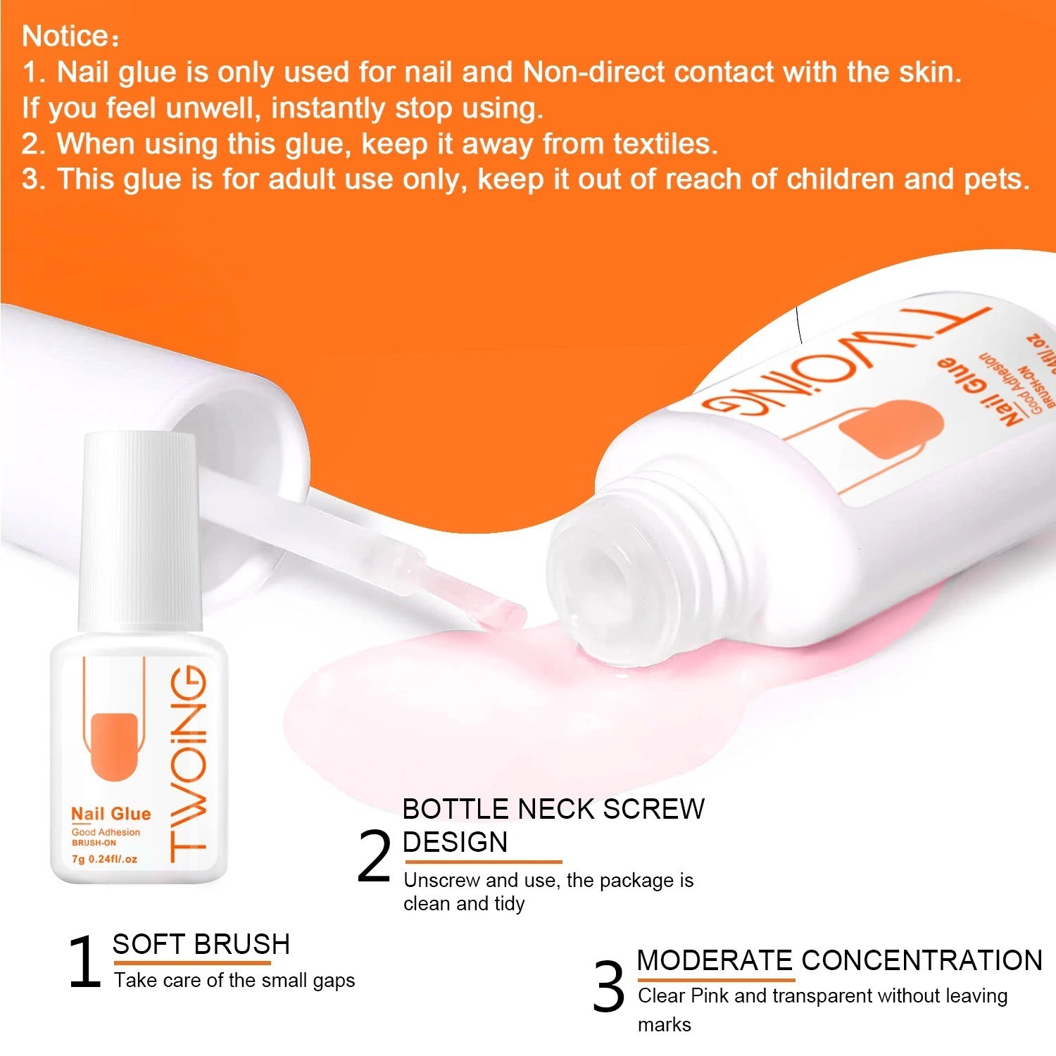 Super Strong Nail Glue for Press on Nails- Salon Quality for Acrylic, Fake Nail