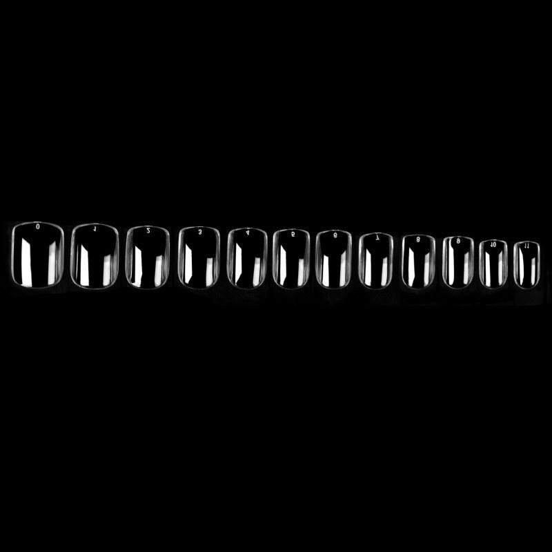 240pcs Ultra Short Square Gel Nail Tips Full Coverage Extension False Nails
